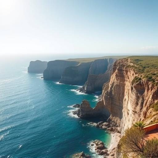 Image de la location 2 : Vue panoramique de la plage avec les falaises en arrière-plan