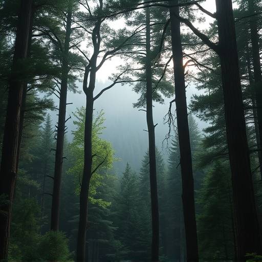 Image de la location 9 : Arbres centenaires imposants dans la forêt dense des Vosges.