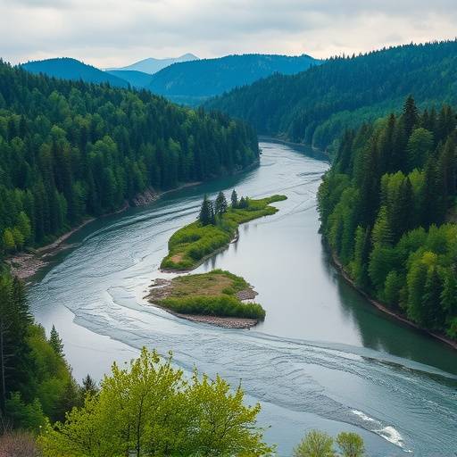 Image de la location 9 : Rivière sinueuse traversant la forêt vosgienne.