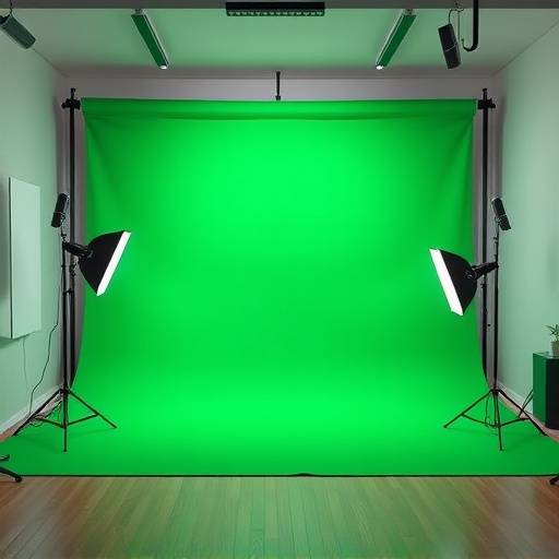 Studio photo polyvalent avec fond vert pour l'incrustation et l'animation